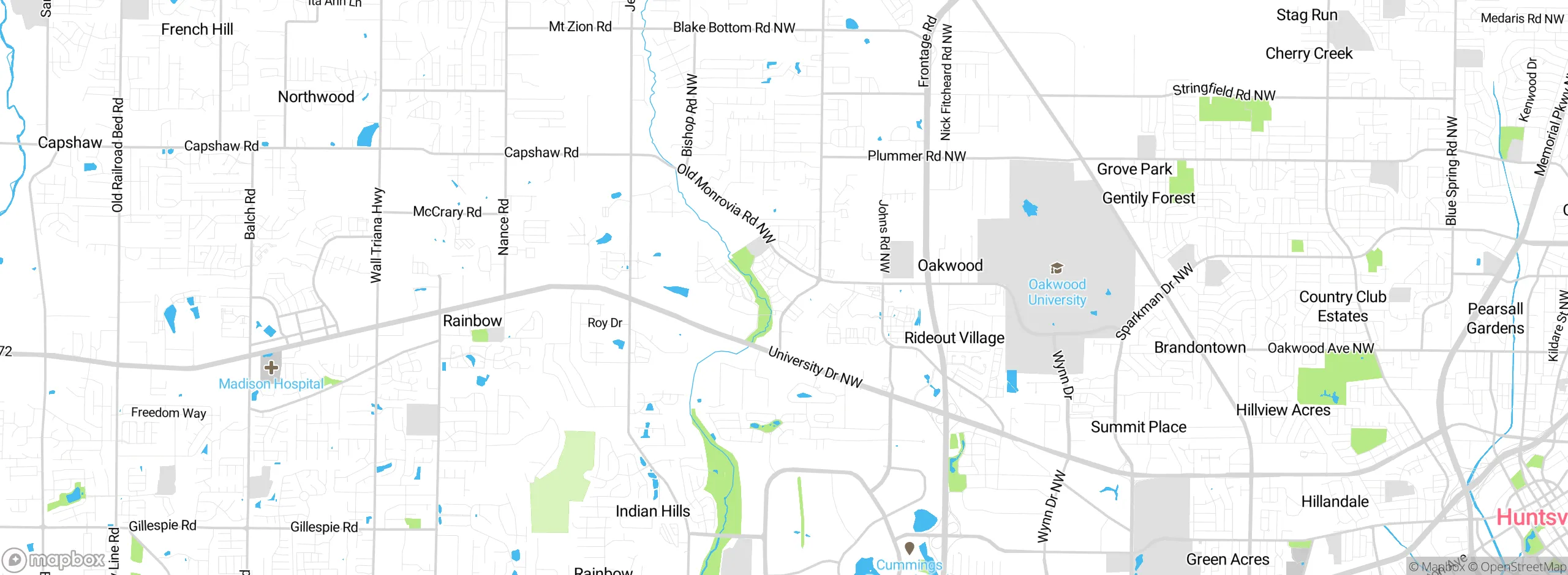 Map showing approximate location