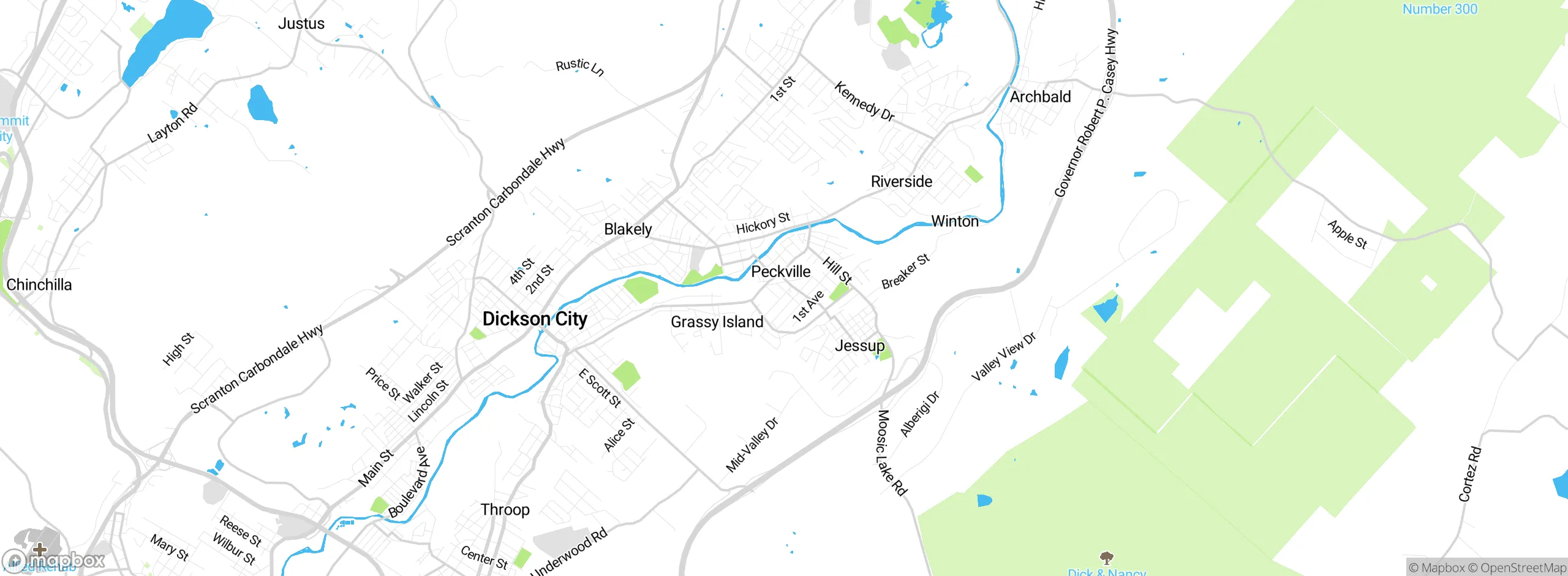 Map showing approximate location