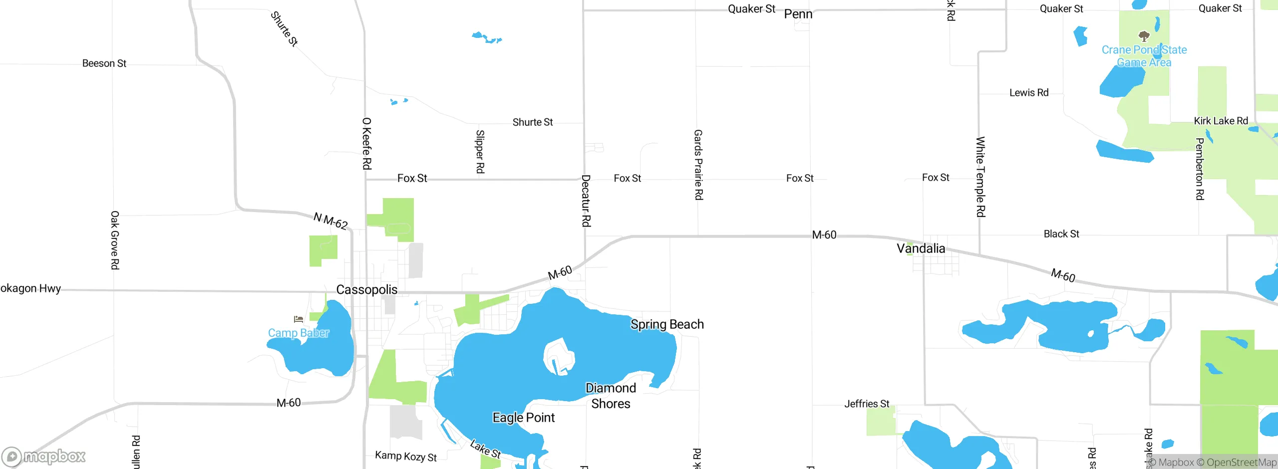Map showing approximate location