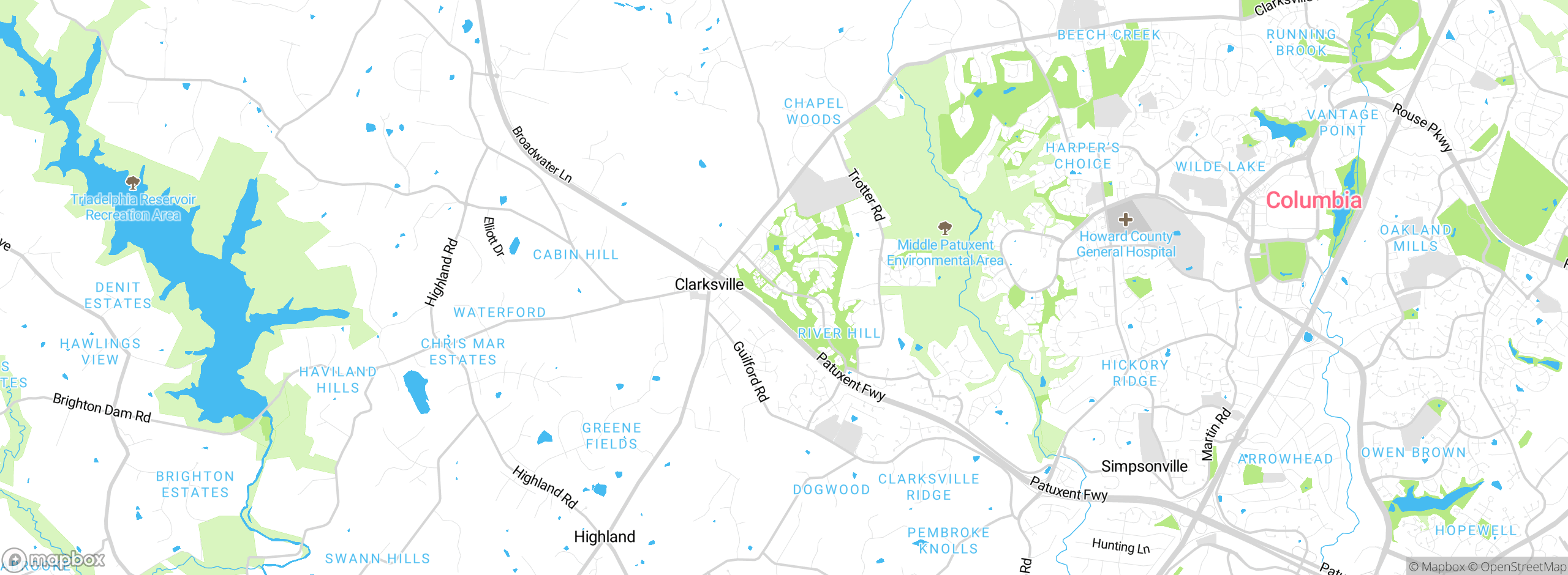 Map showing approximate location