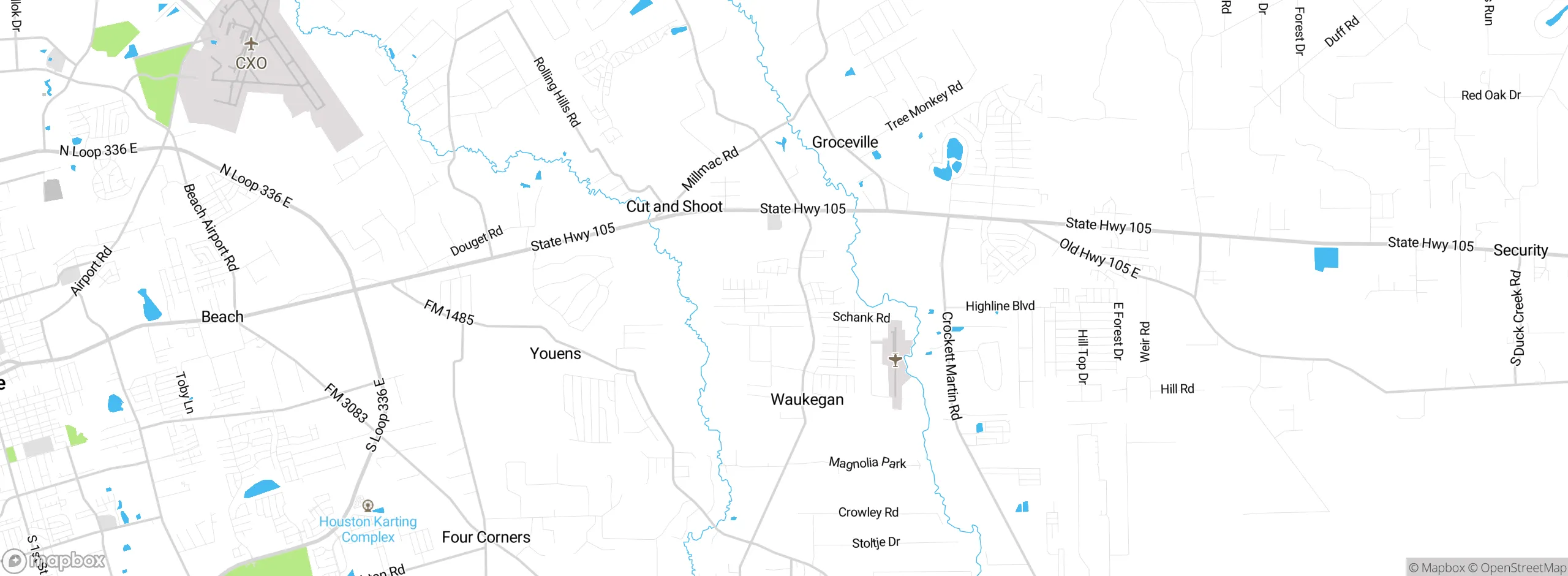 Map showing approximate location