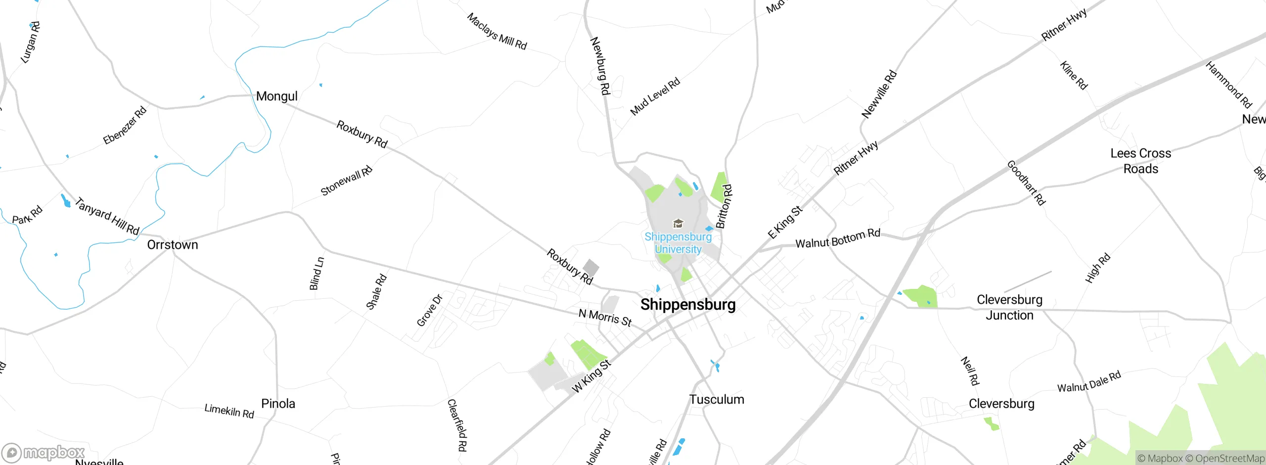 Map showing approximate location
