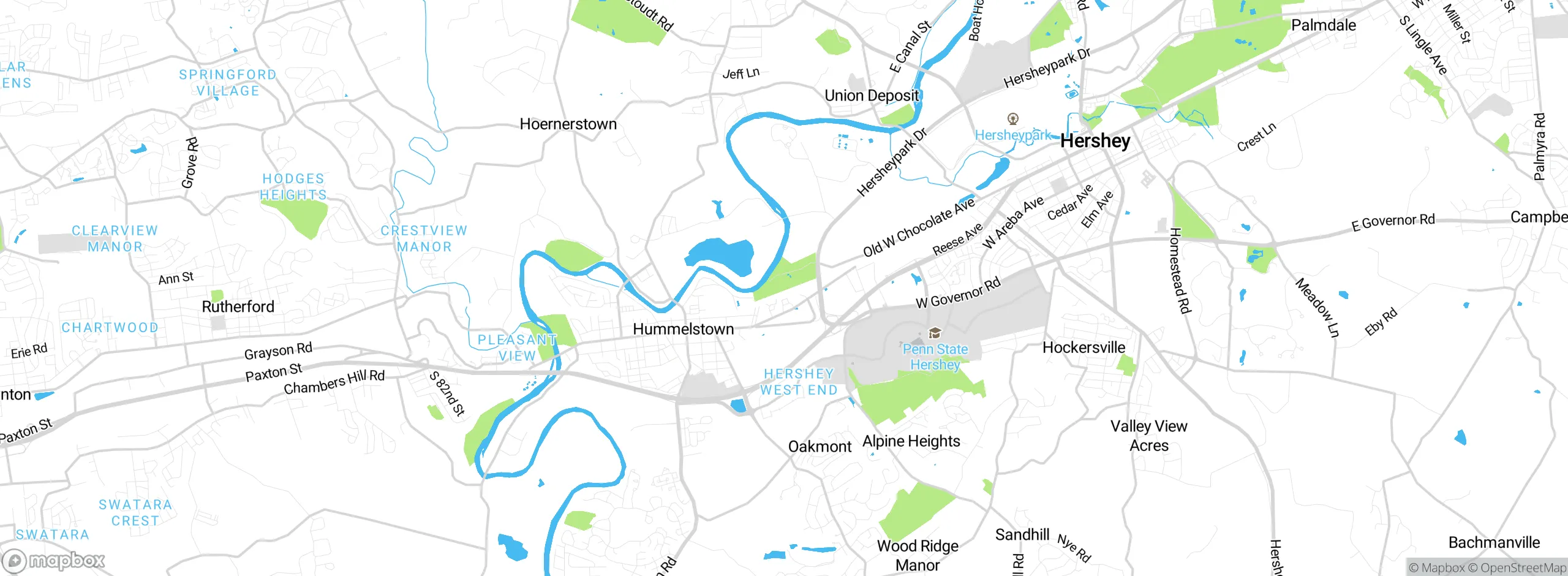 Map showing approximate location