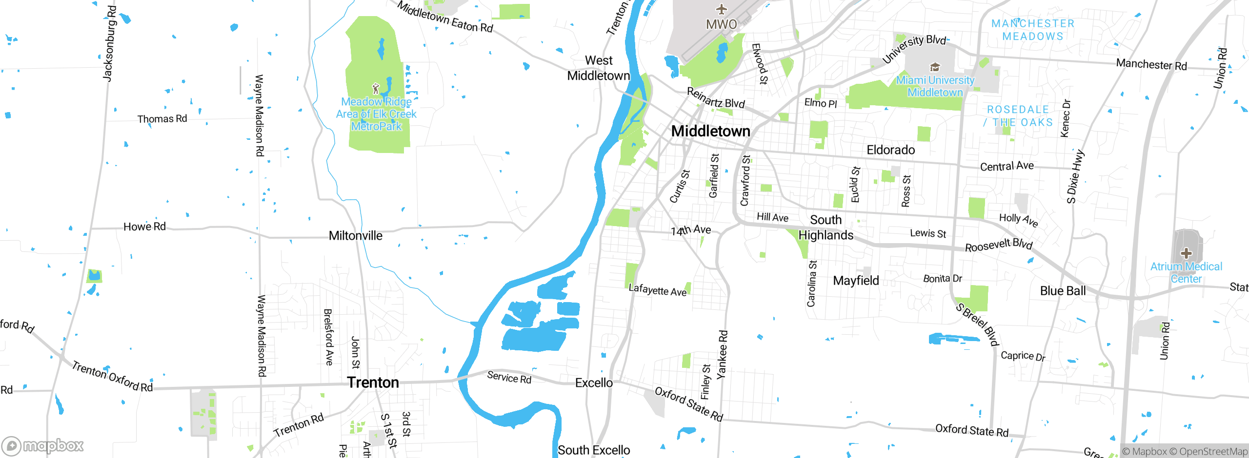 Map showing approximate location
