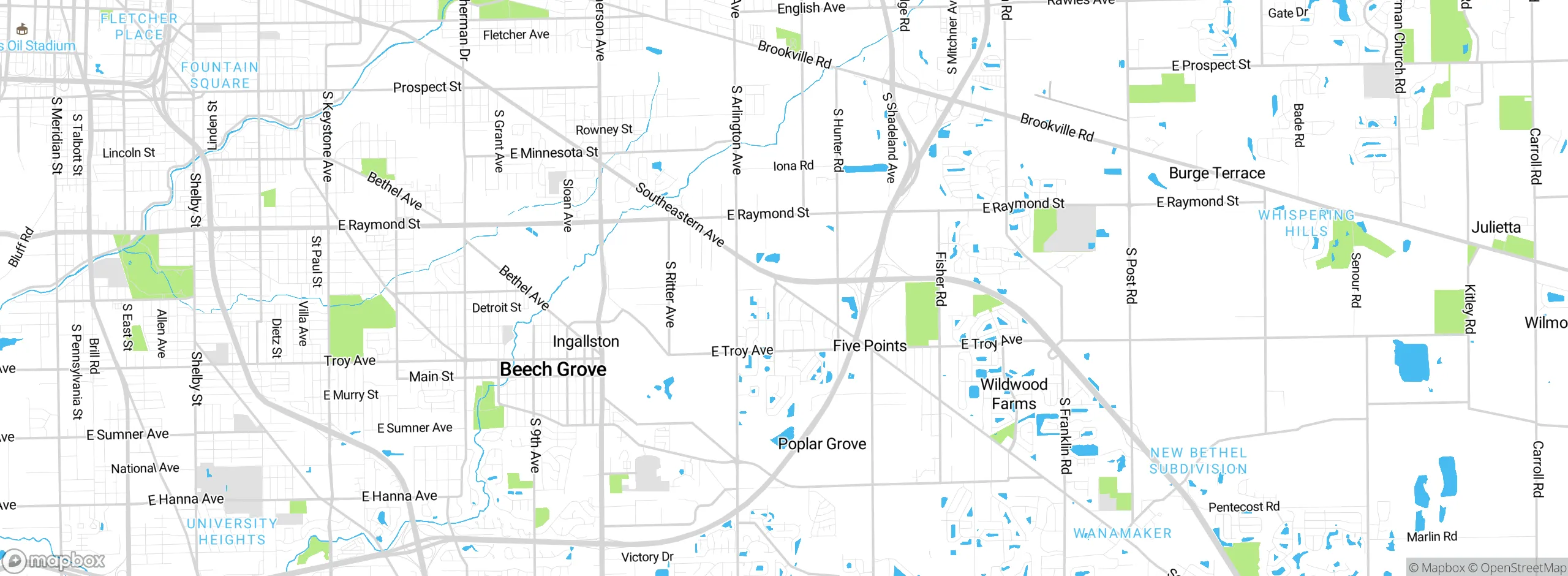 Map showing approximate location