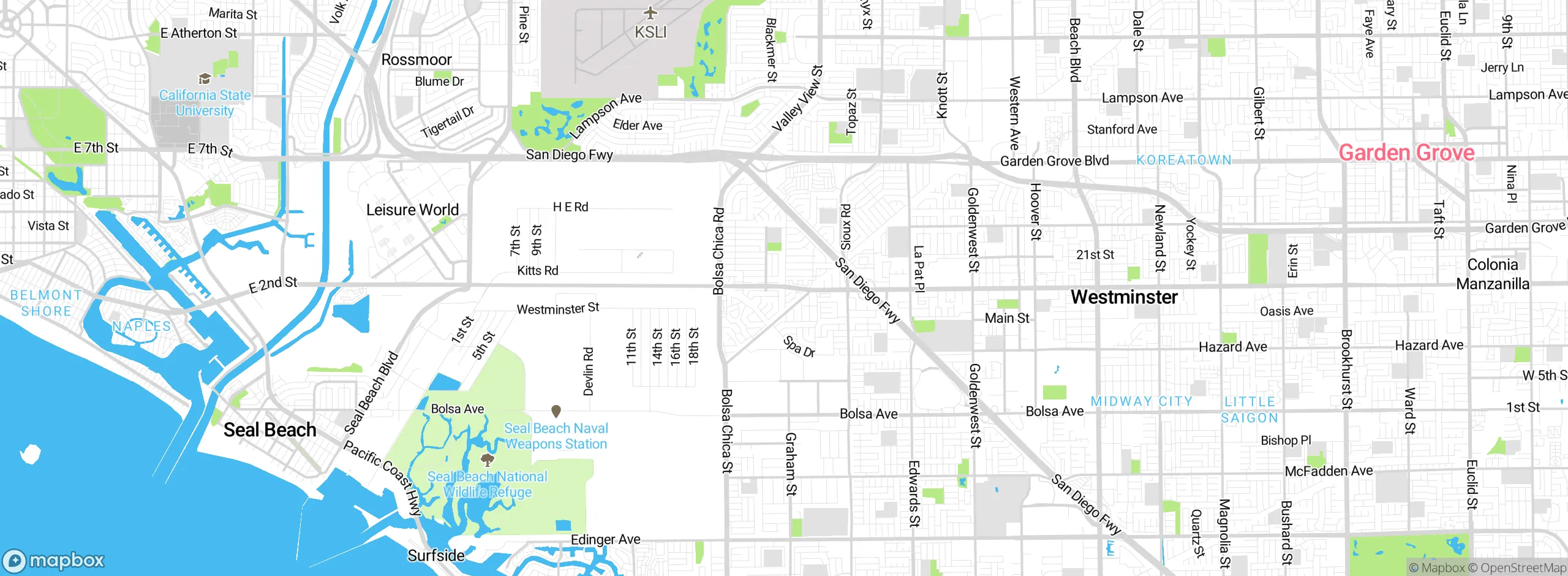 Map showing approximate location