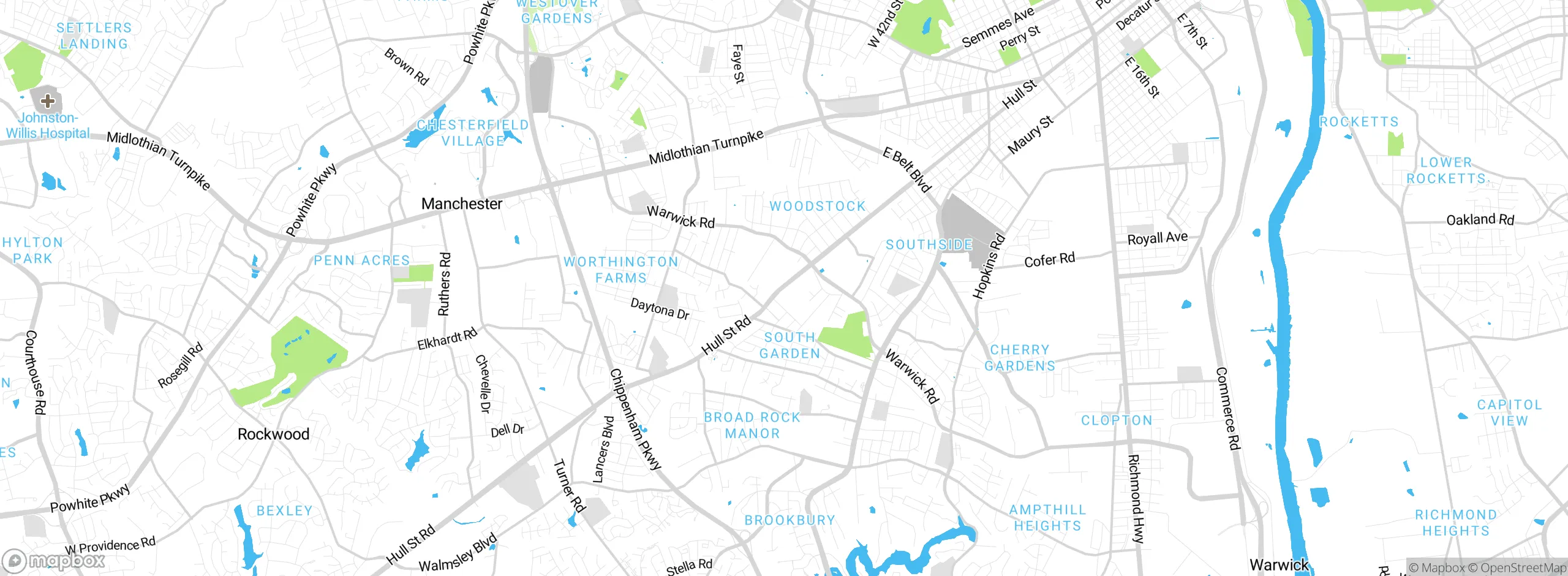 Map showing approximate location