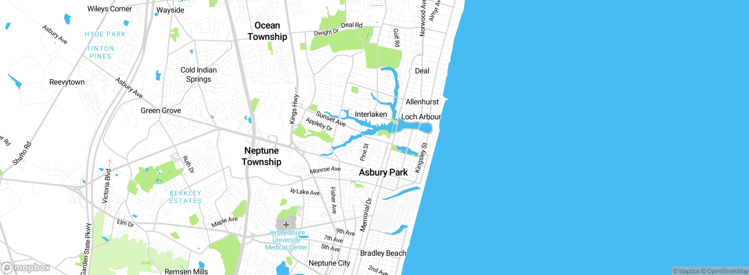 Map showing approximate location