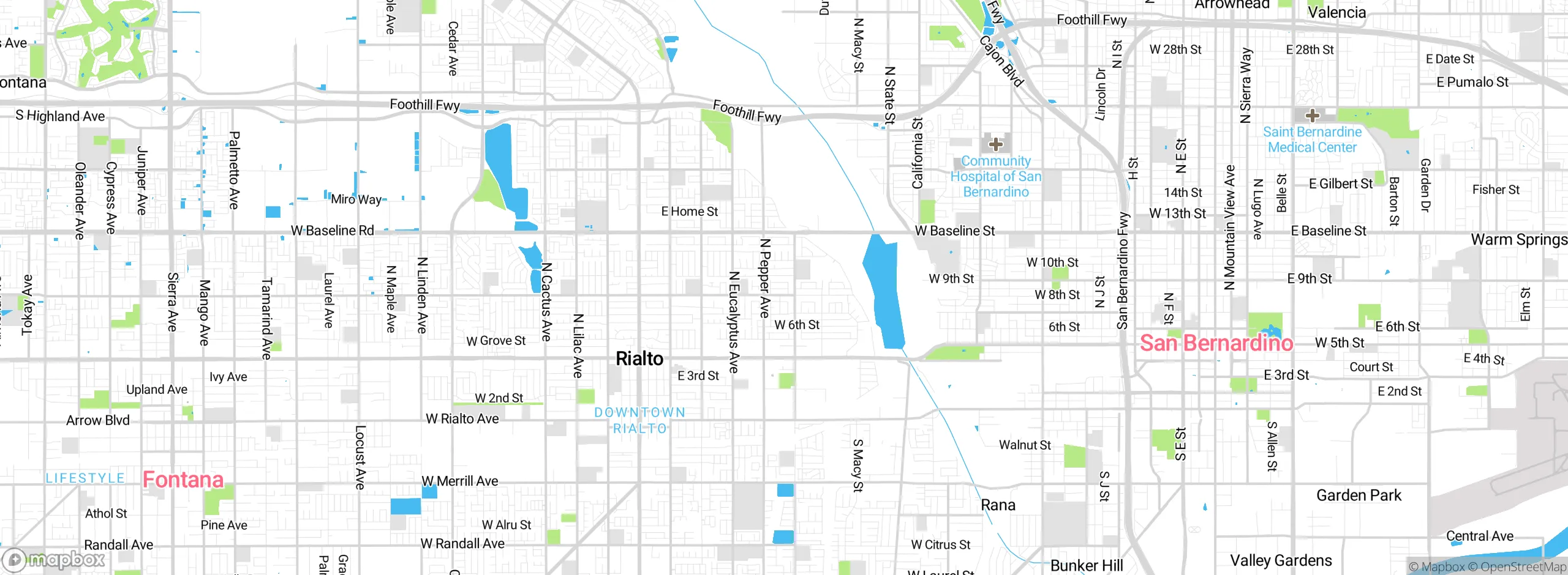 Map showing approximate location
