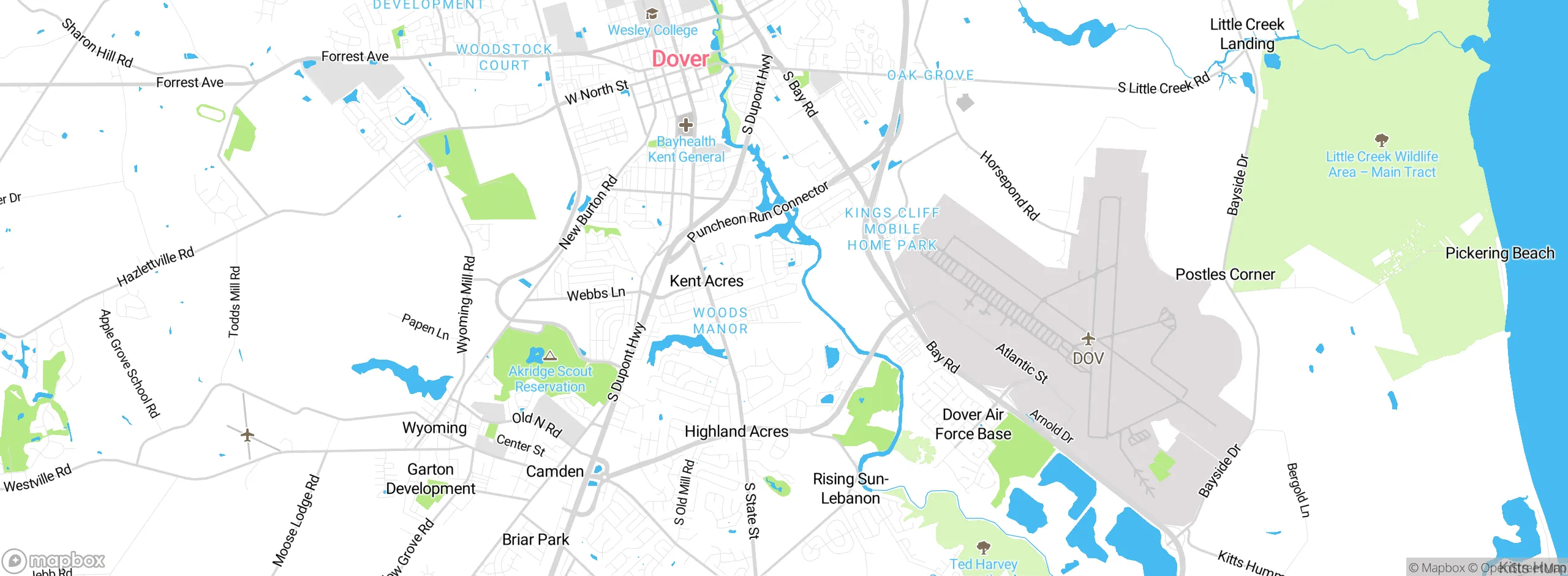 Map showing approximate location