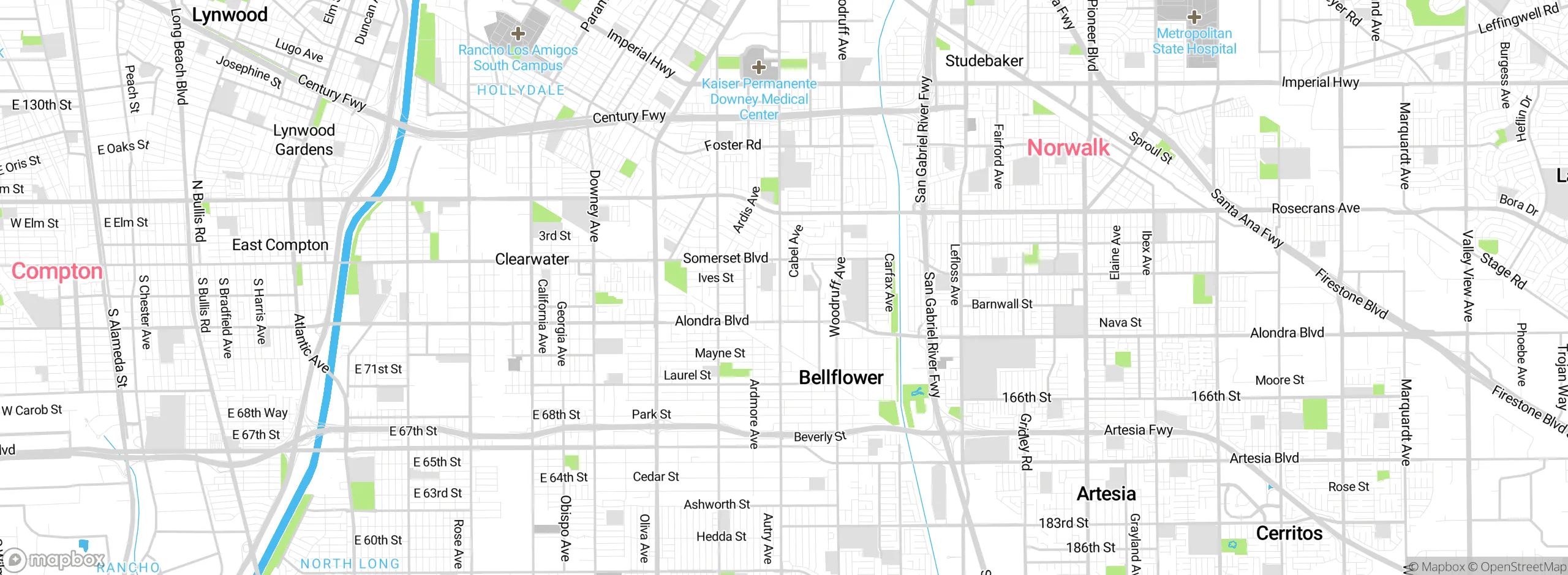 Map showing approximate location