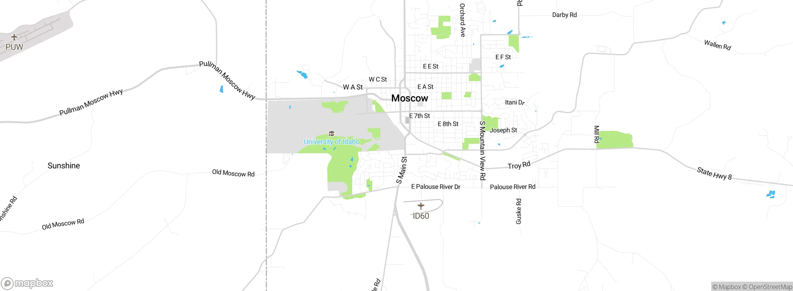 Map showing approximate location