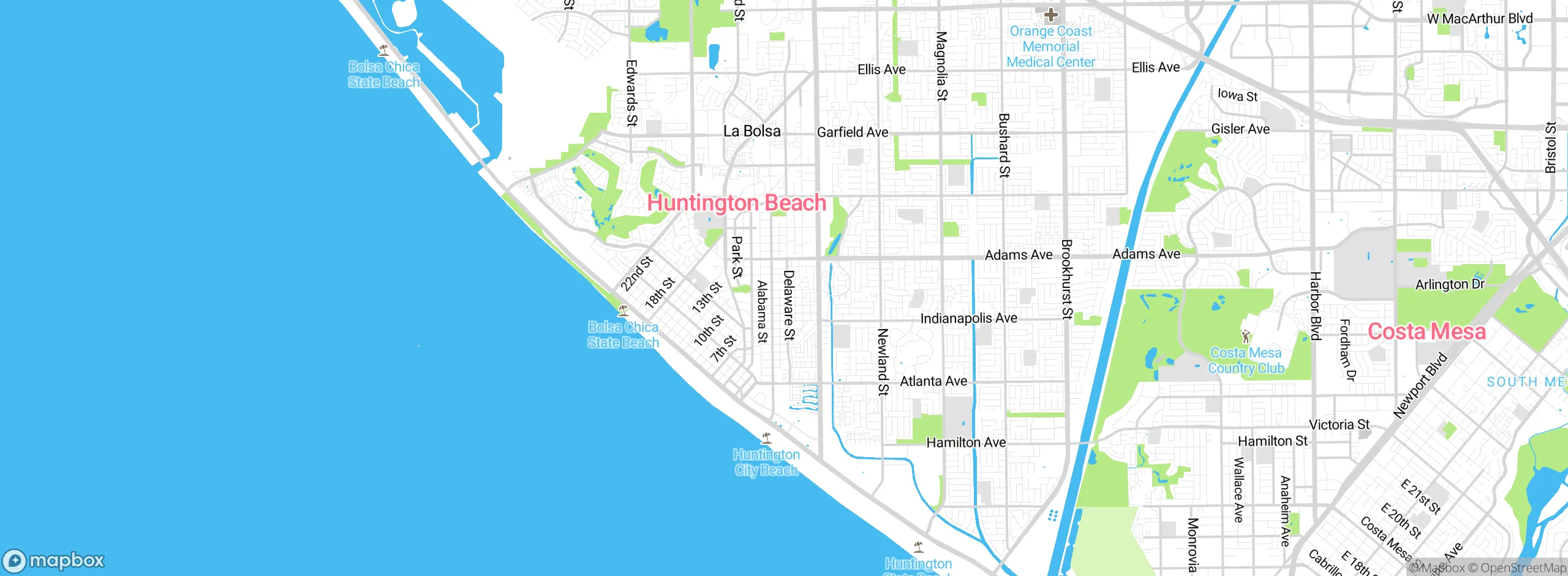 Map showing approximate location