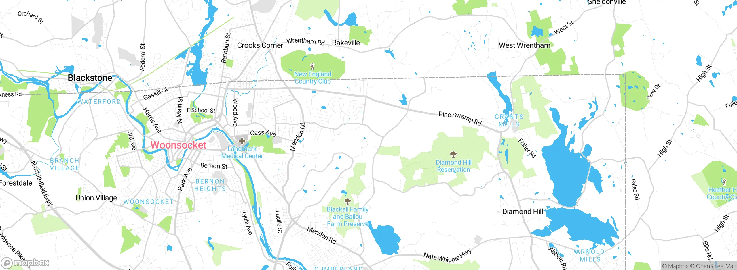 Map showing approximate location