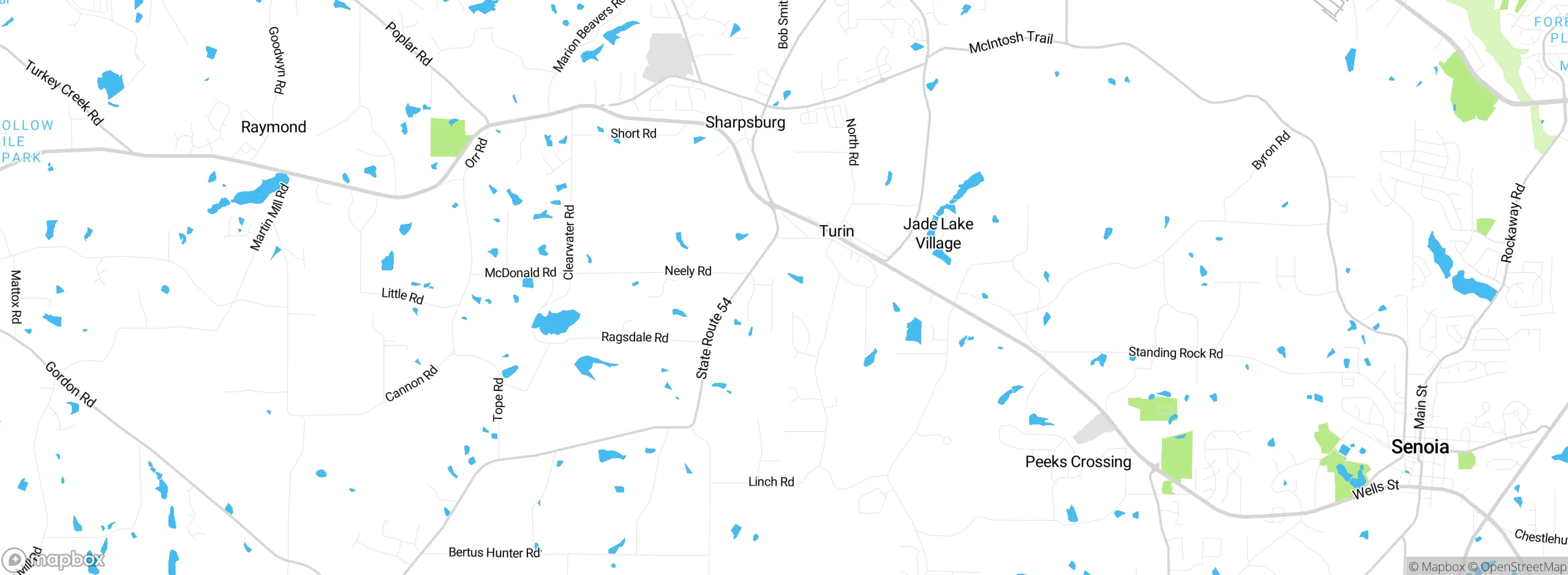 Map showing approximate location