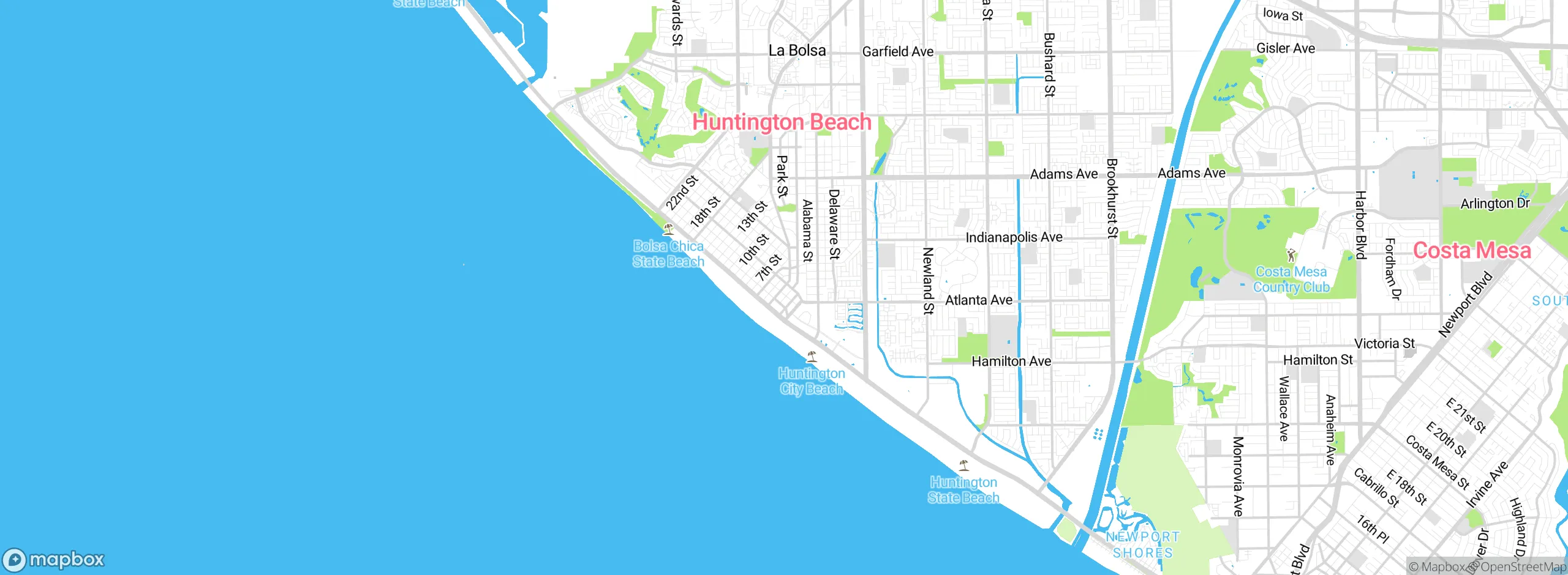 Map showing approximate location