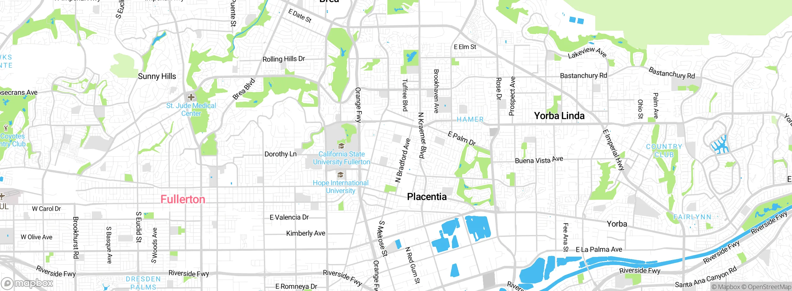Map showing approximate location