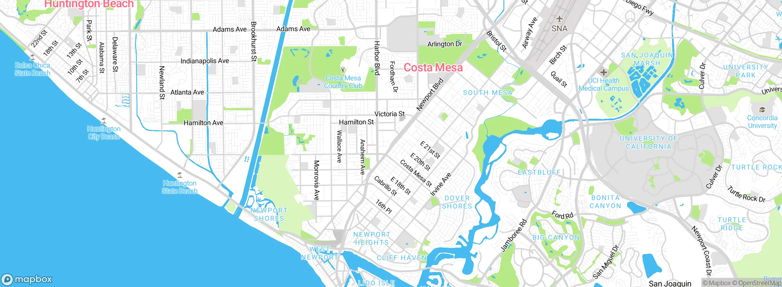 Map showing approximate location