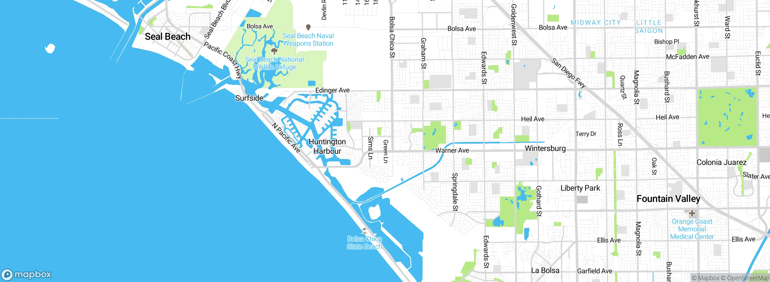 Map showing approximate location