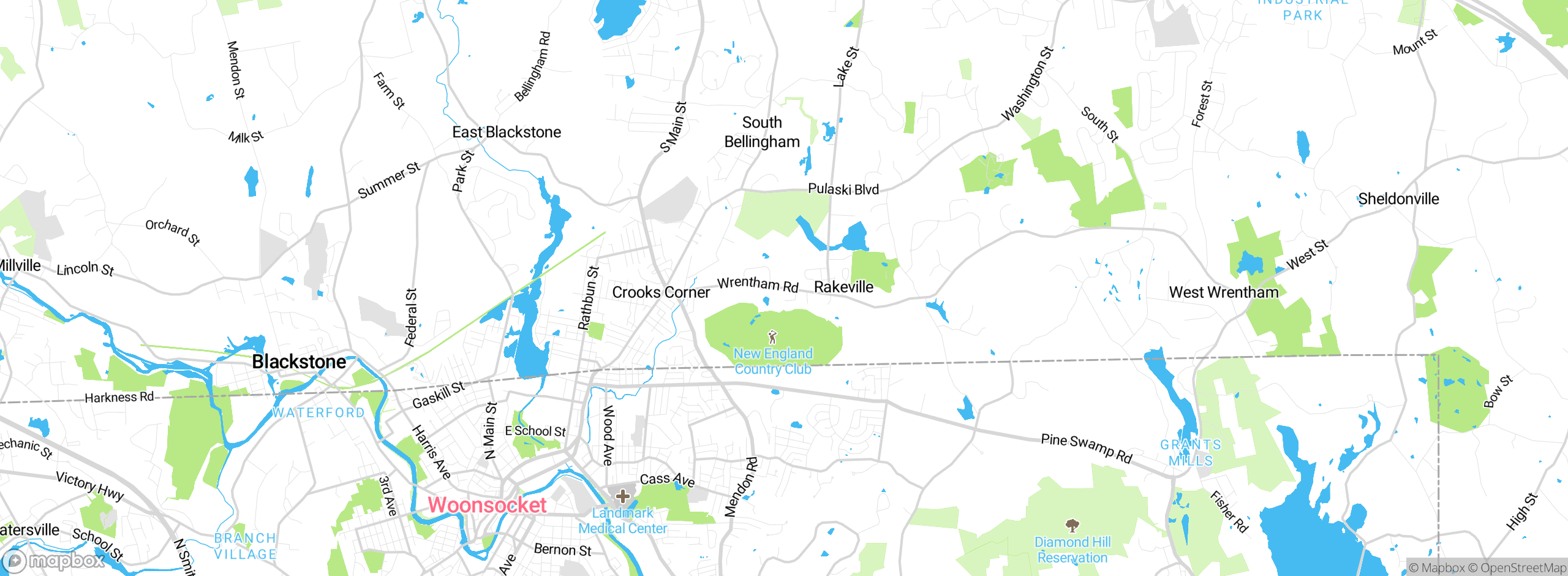 Map showing approximate location