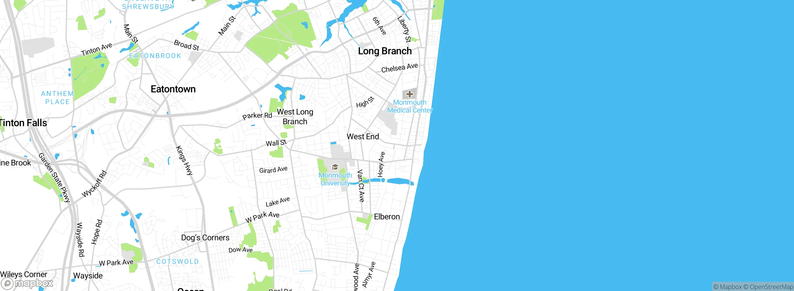 Map showing approximate location