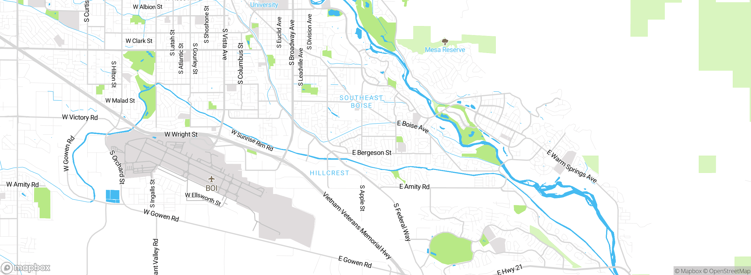 Map showing approximate location