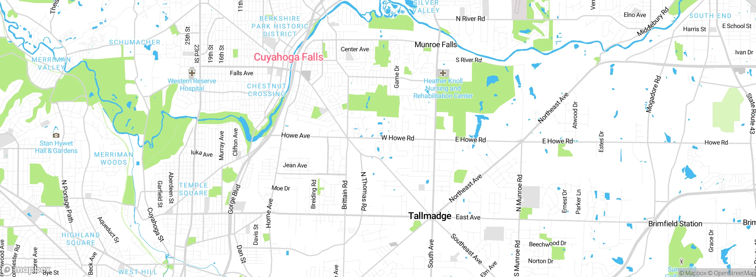 Map showing approximate location