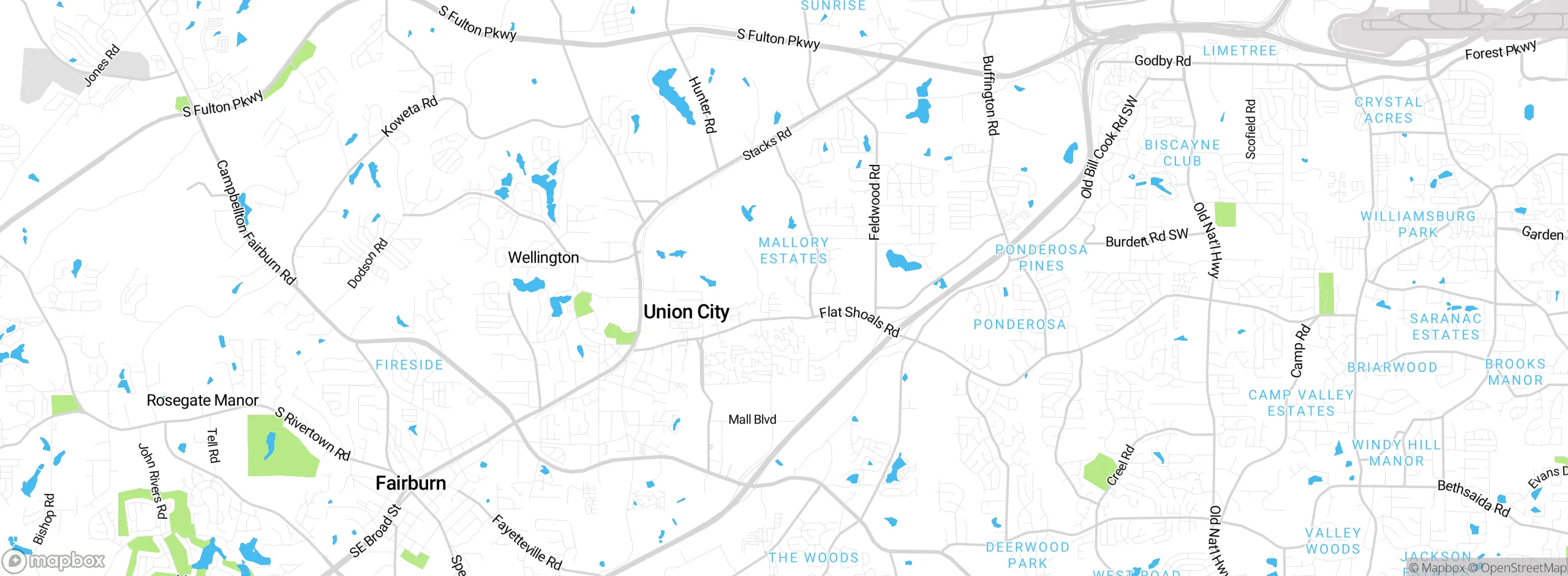 Map showing approximate location