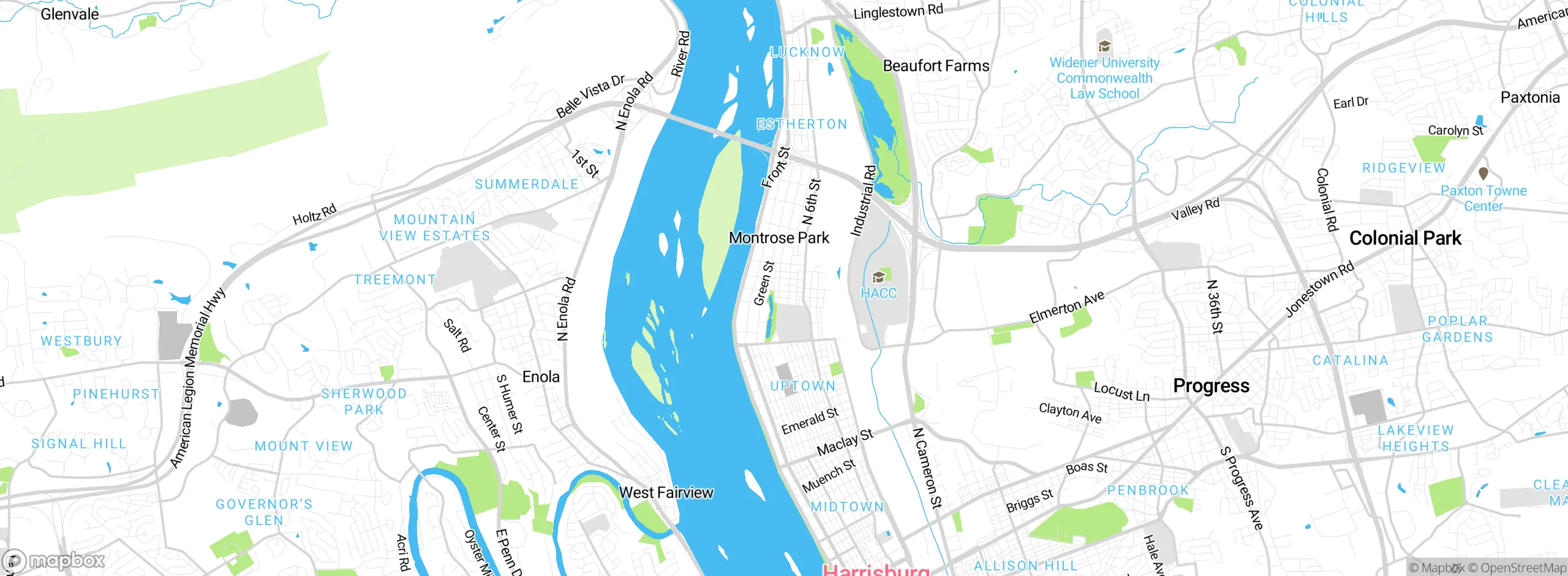 Map showing approximate location