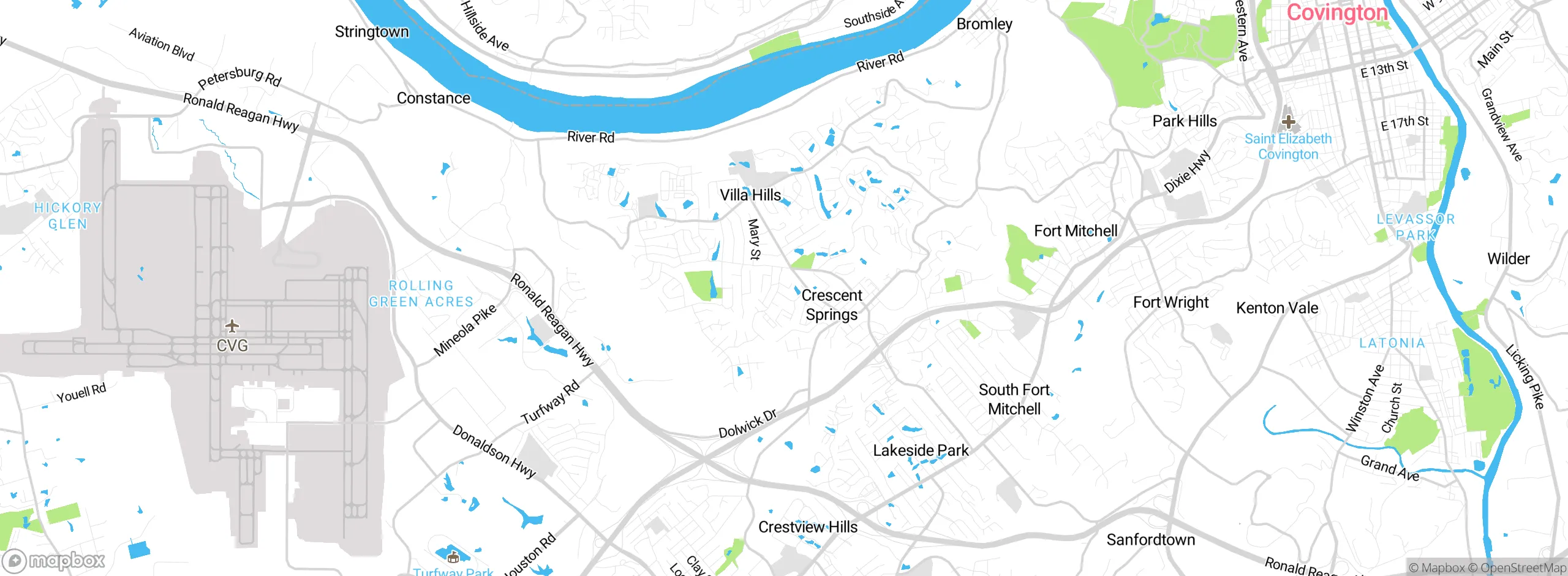Map showing approximate location