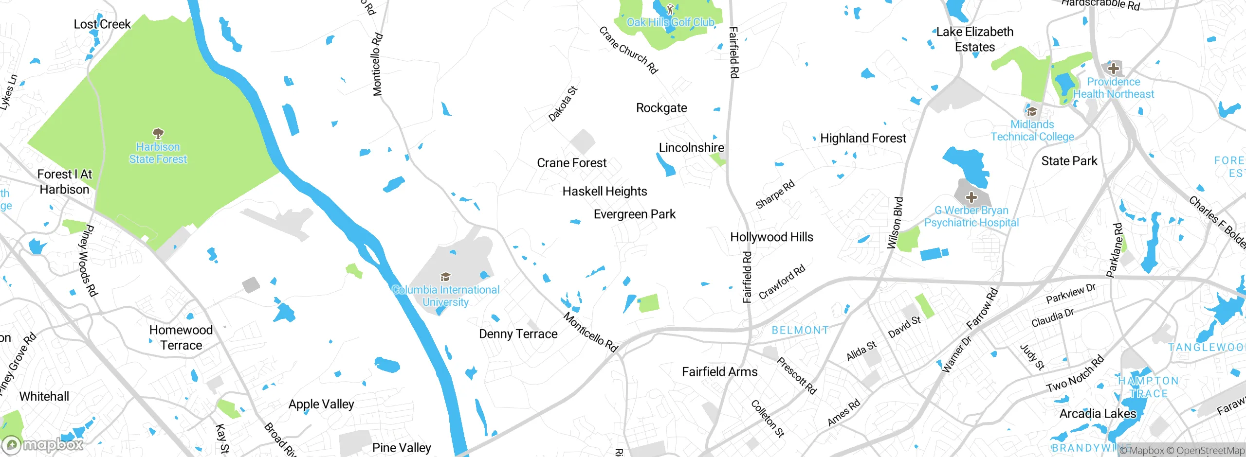 Map showing approximate location