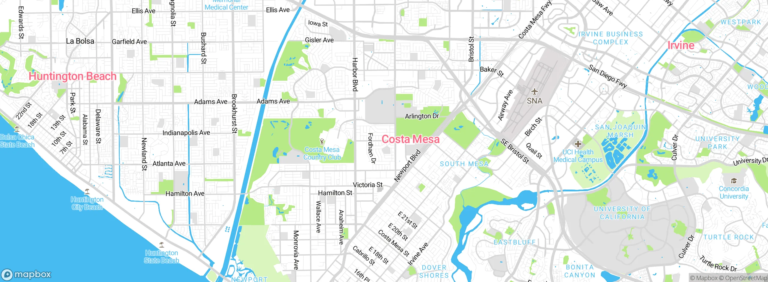 Map showing approximate location