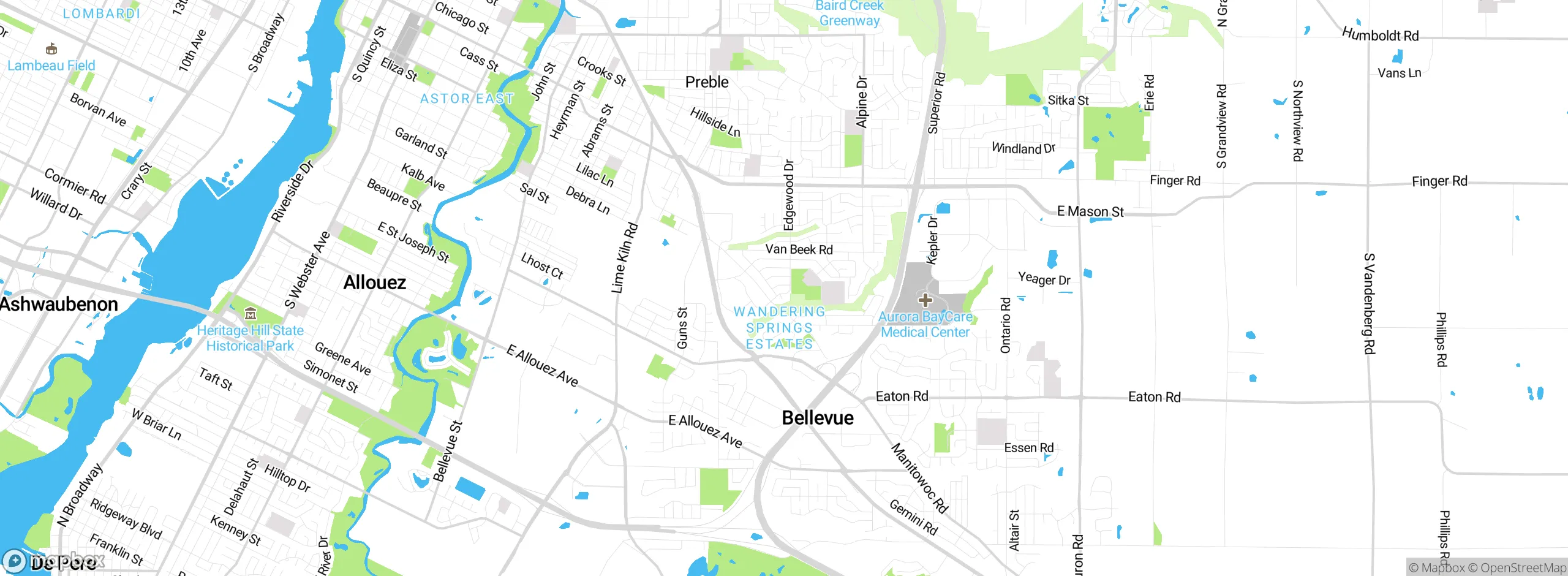 Map showing approximate location
