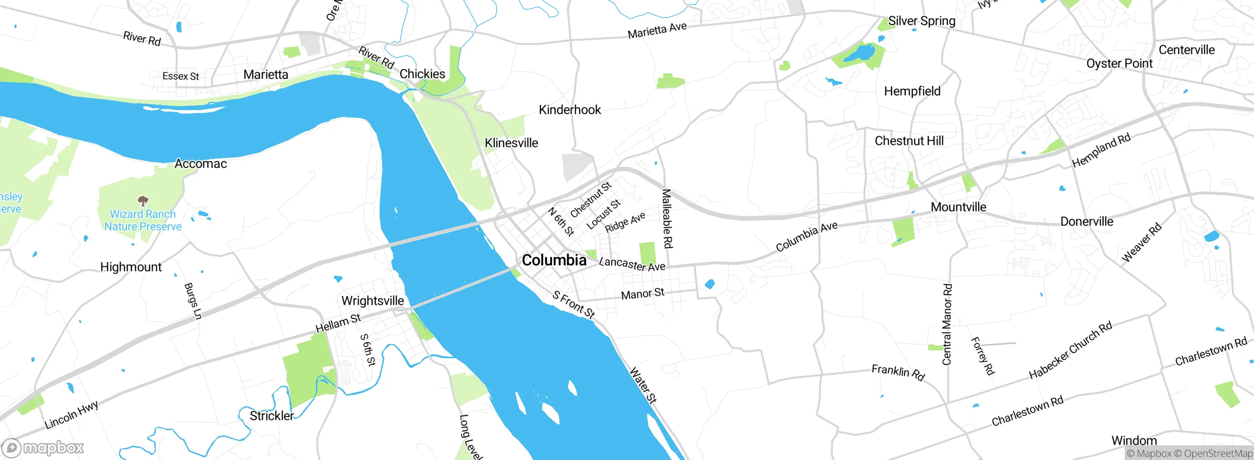Map showing approximate location