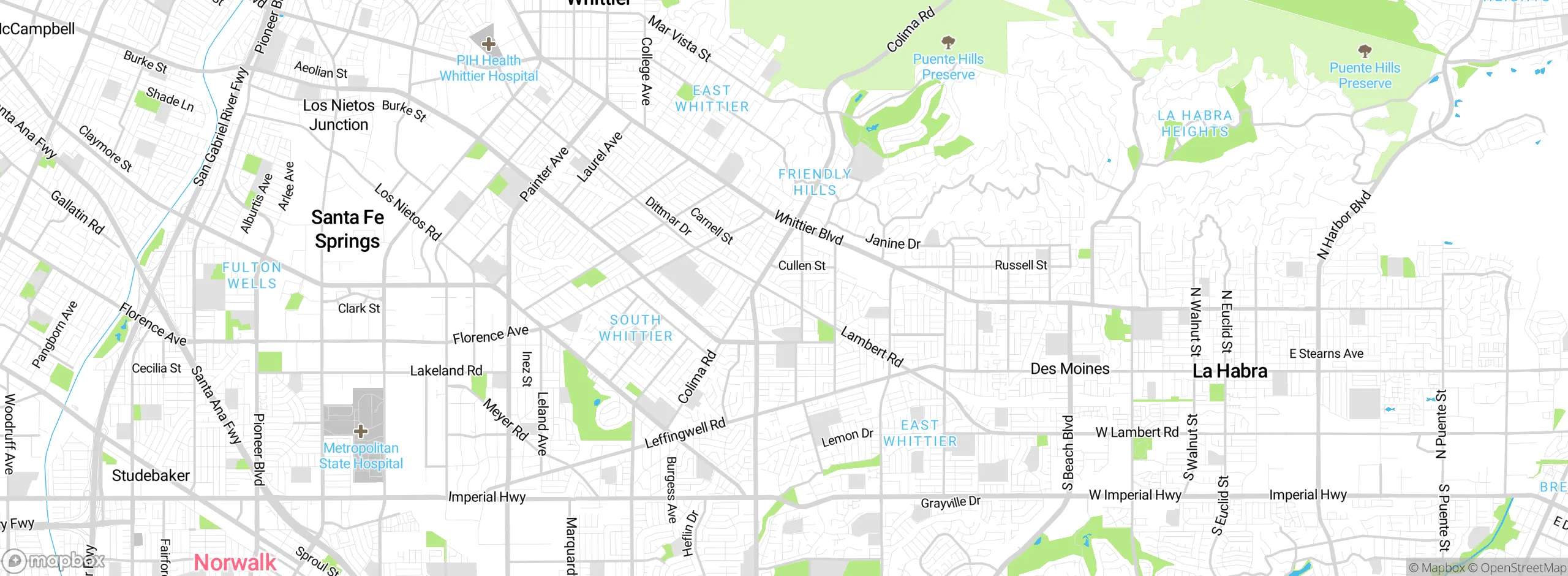 Map showing approximate location