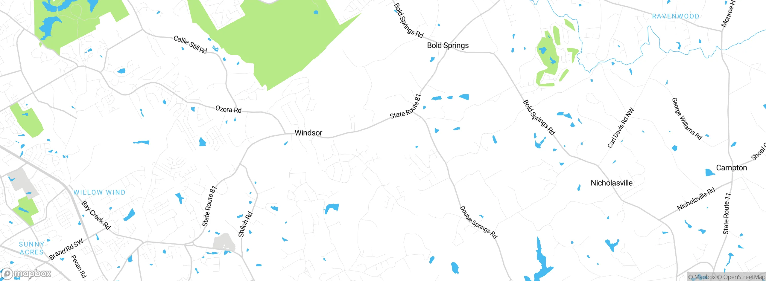 Map showing approximate location