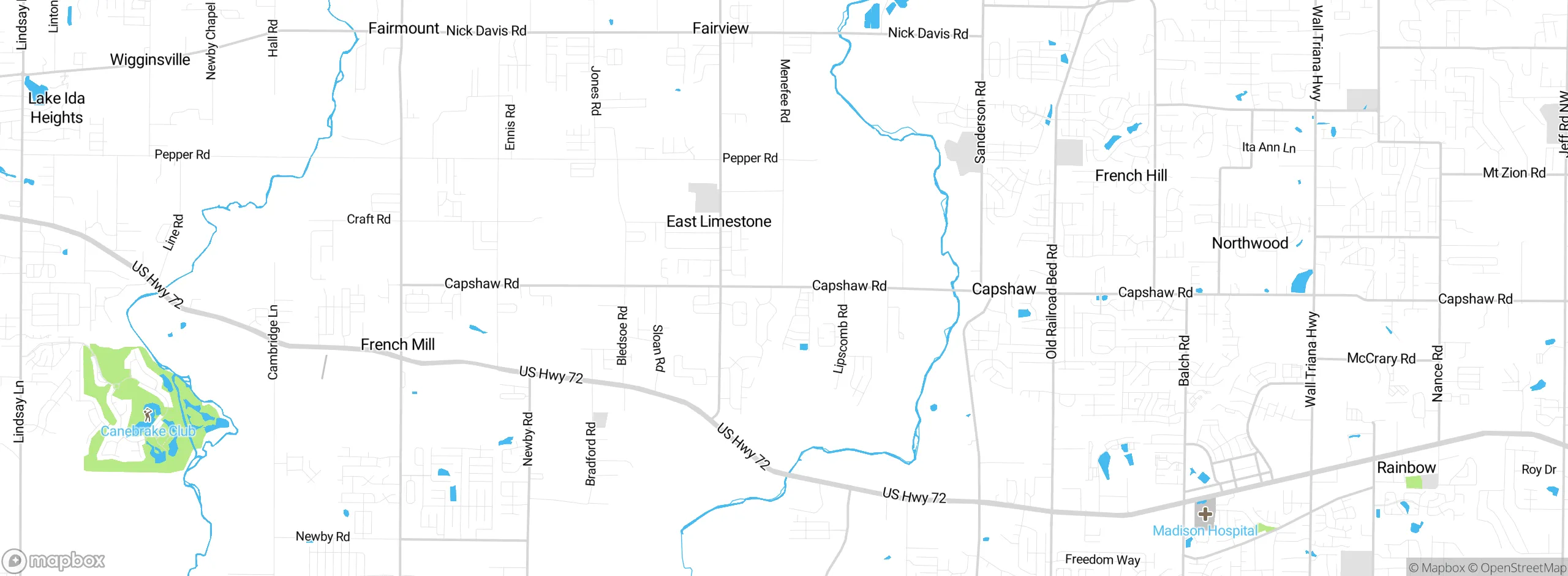 Map showing approximate location