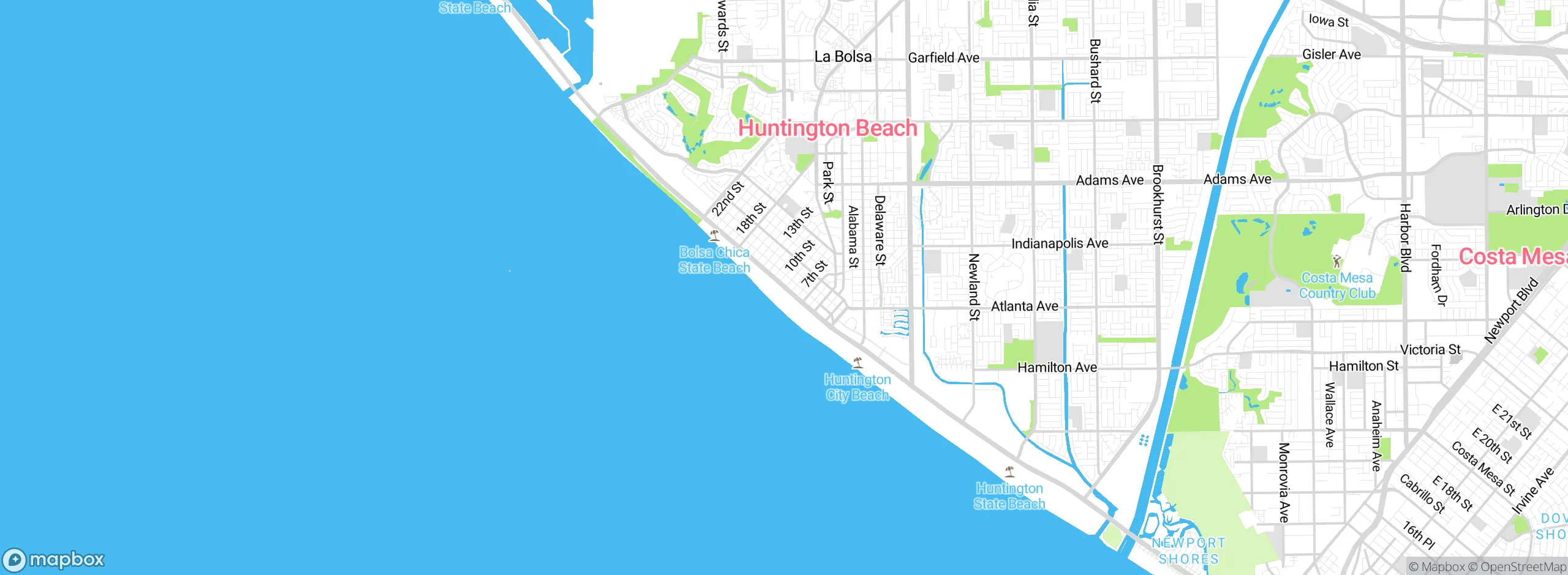 Map showing approximate location