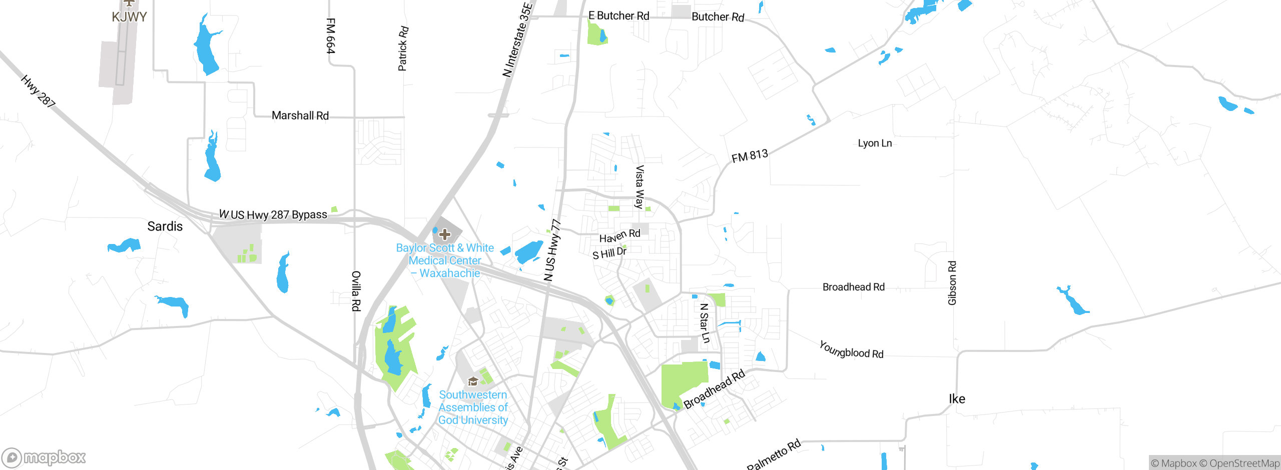 Map showing approximate location