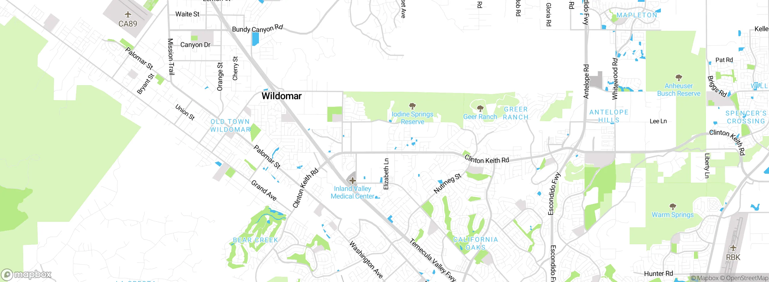 Map showing approximate location