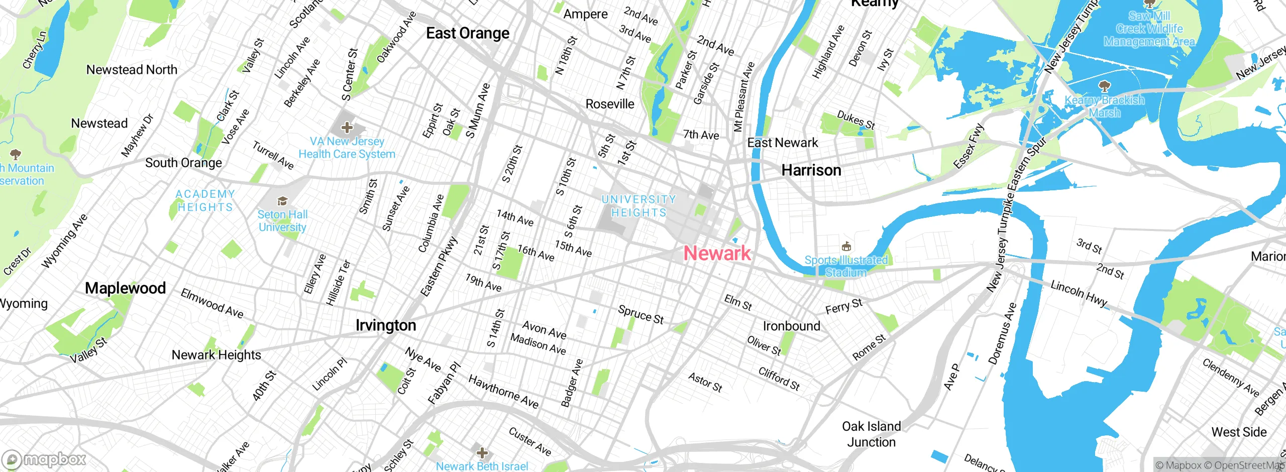 Map showing approximate location
