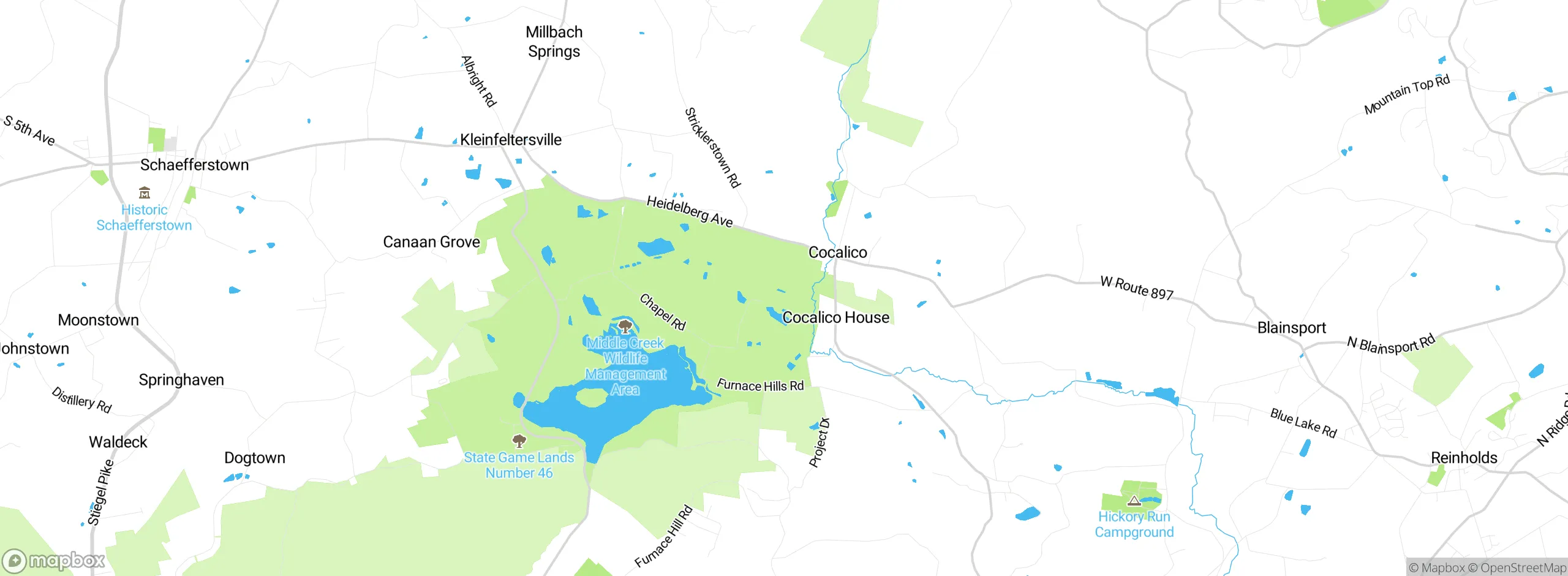 Map showing approximate location