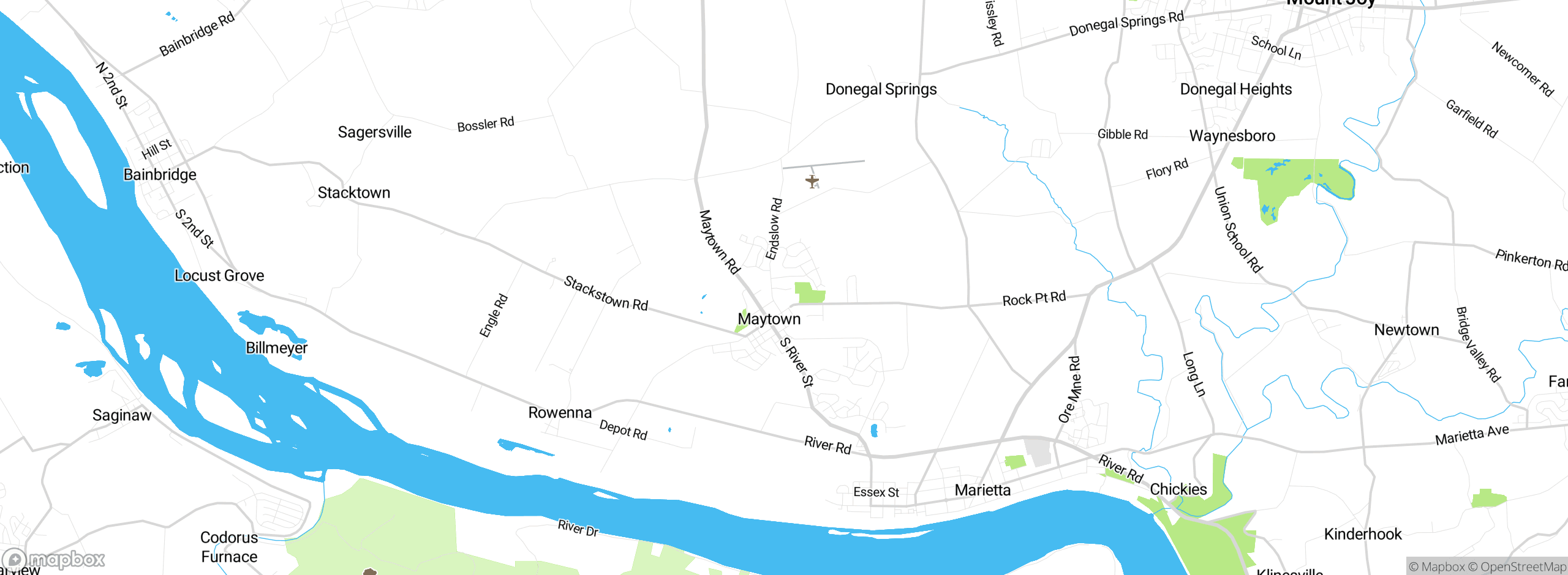 Map showing approximate location