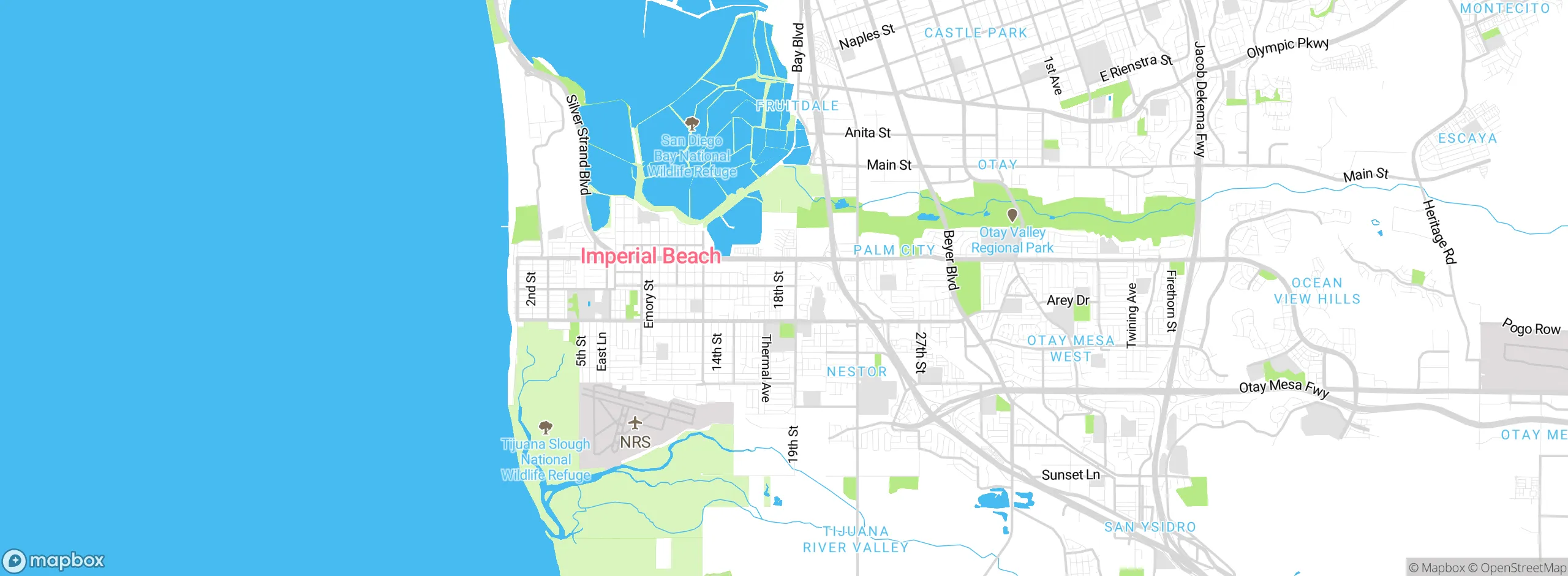 Map showing approximate location