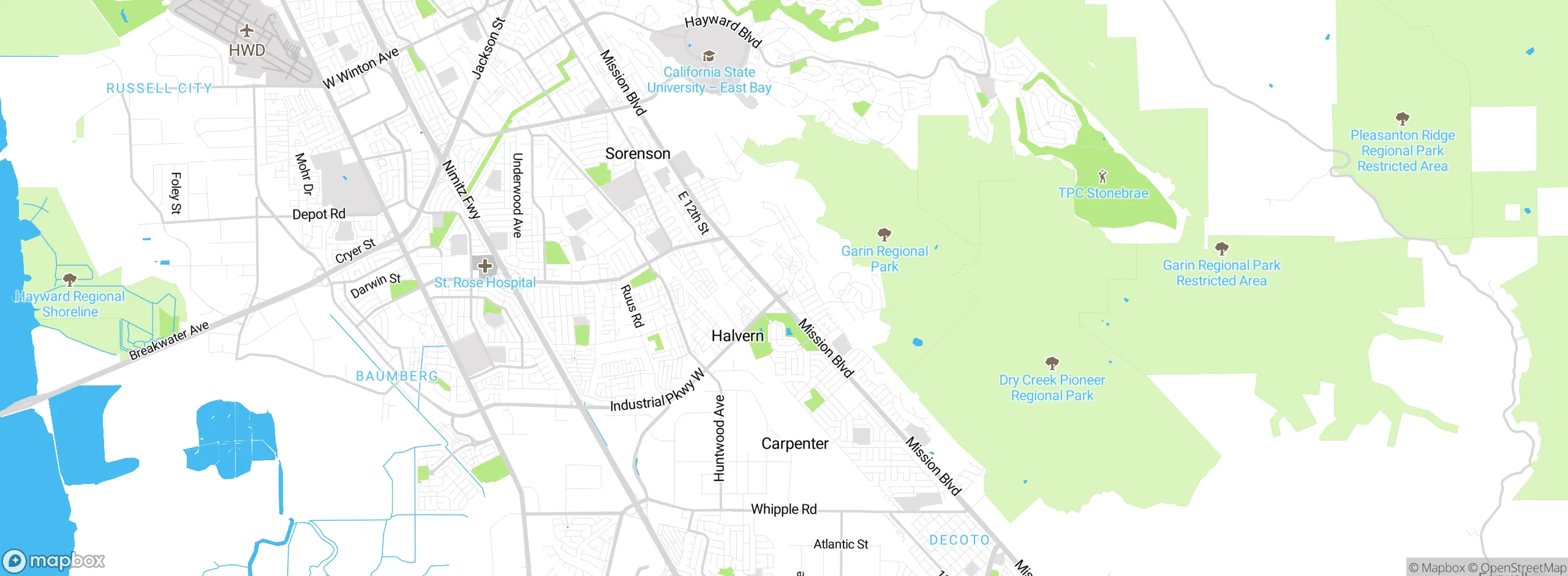 Map showing approximate location