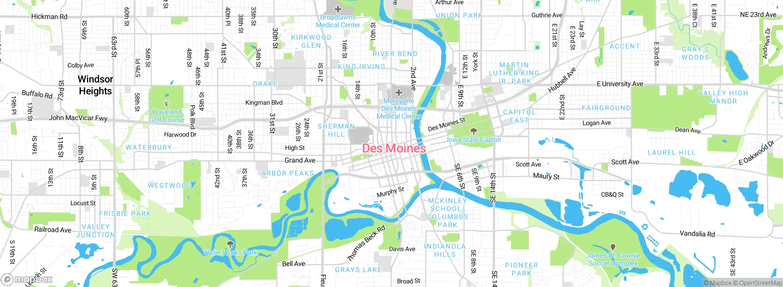 Map showing approximate location