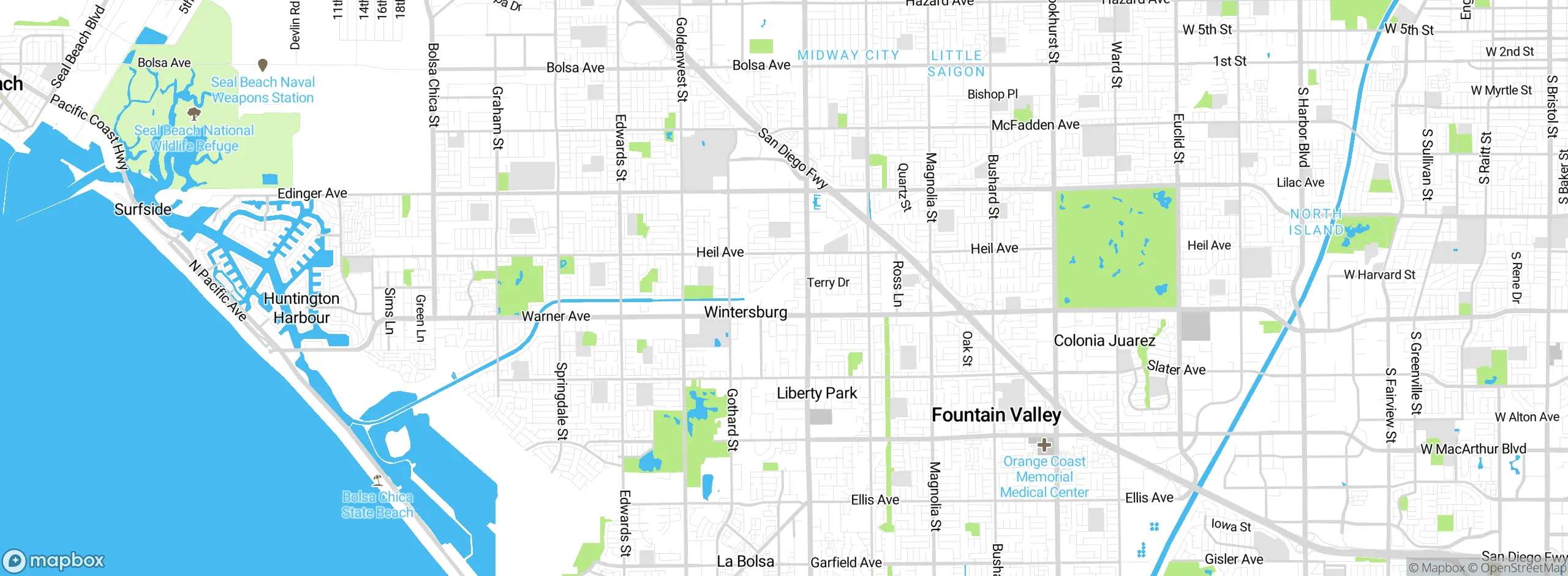 Map showing approximate location
