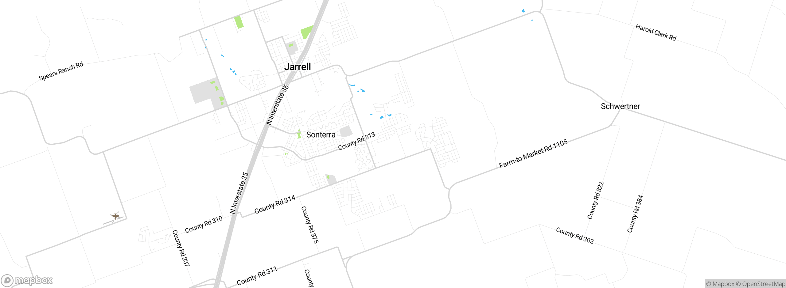 Map showing approximate location