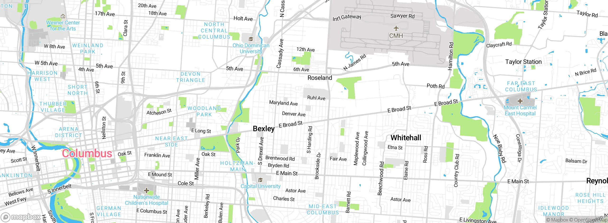 Map showing approximate location