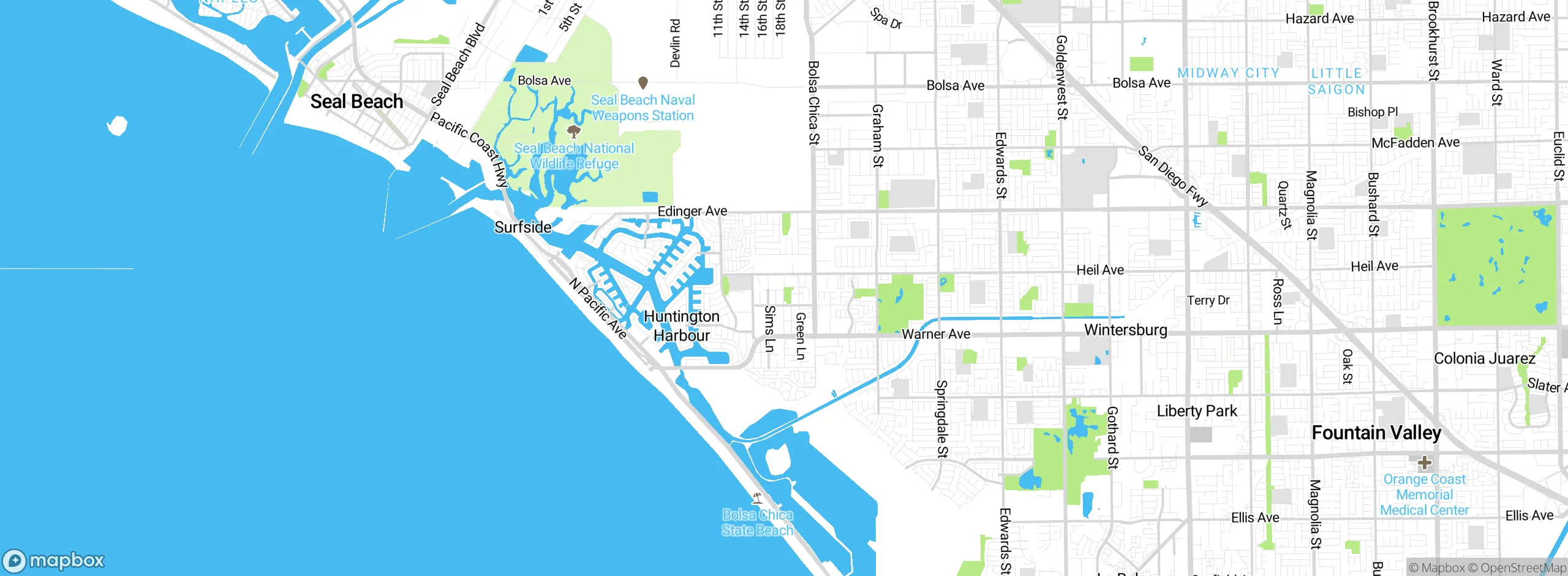 Map showing approximate location